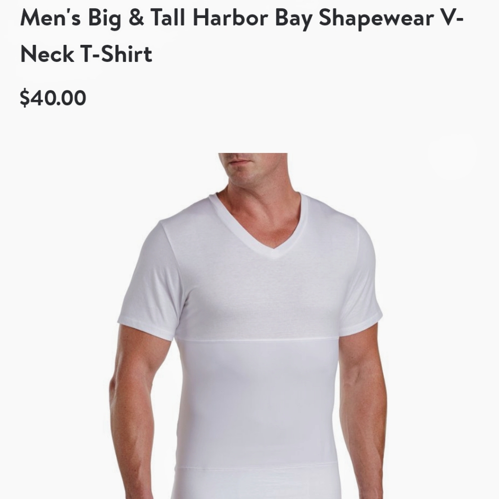Harbor Bay Big & Tall man sculpting undershirt